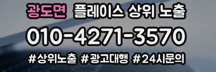 광도면 플레이스 상위 노출