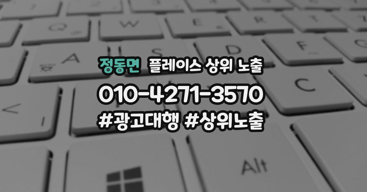 정동면 플레이스 상위 노출
