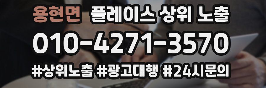 용현면 플레이스 상위 노출