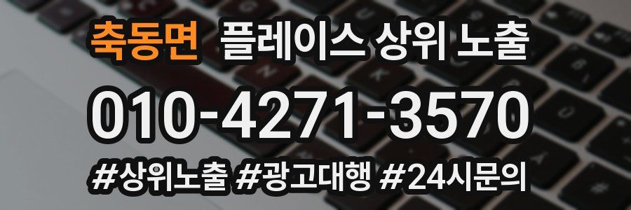 축동면 플레이스 상위 노출