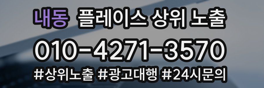 내동 플레이스 상위 노출
