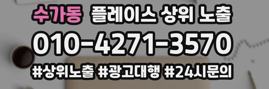 수가동 플레이스 상위 노출