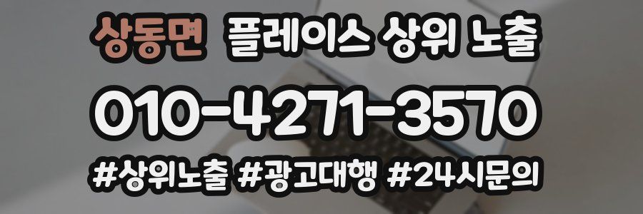 상동면 플레이스 상위 노출