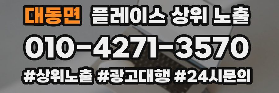 대동면 플레이스 상위 노출