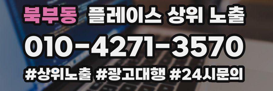 북부동 플레이스 상위 노출
