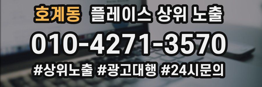 호계동 플레이스 상위 노출