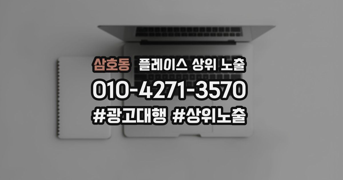 삼호동 플레이스 상위 노출