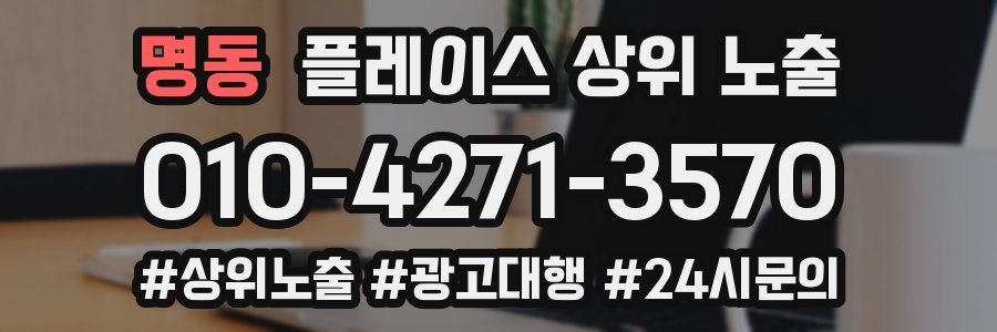 명동 플레이스 상위 노출