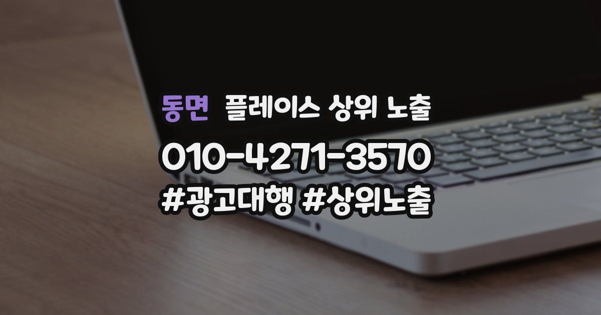 동면 플레이스 상위 노출