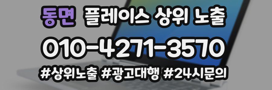동면 플레이스 상위 노출