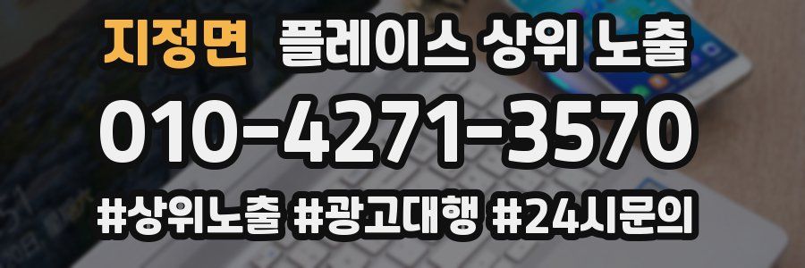 지정면 플레이스 상위 노출