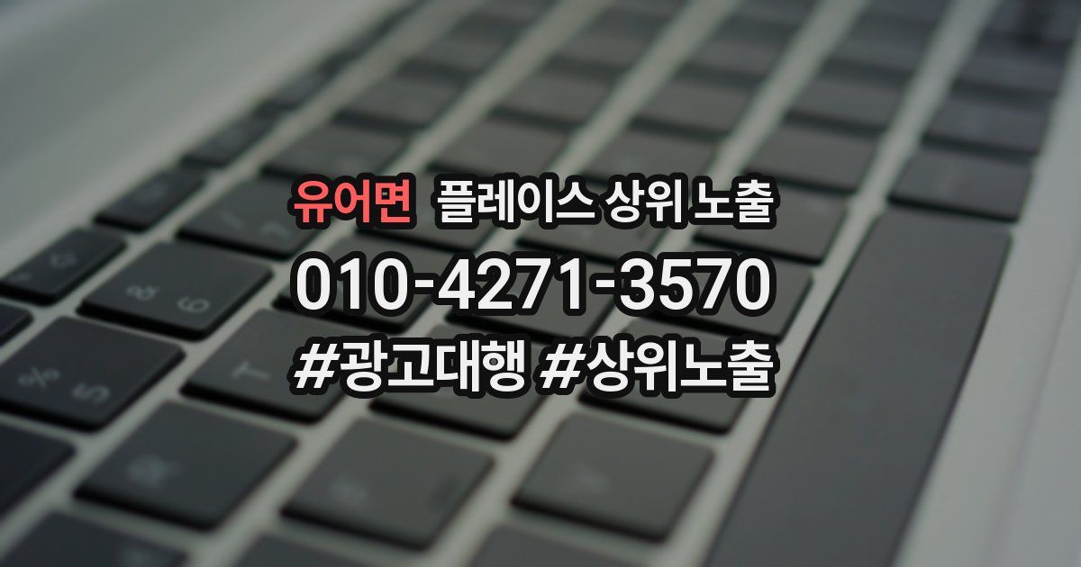 유어면 플레이스 상위 노출