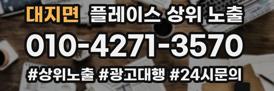 대지면 플레이스 상위 노출
