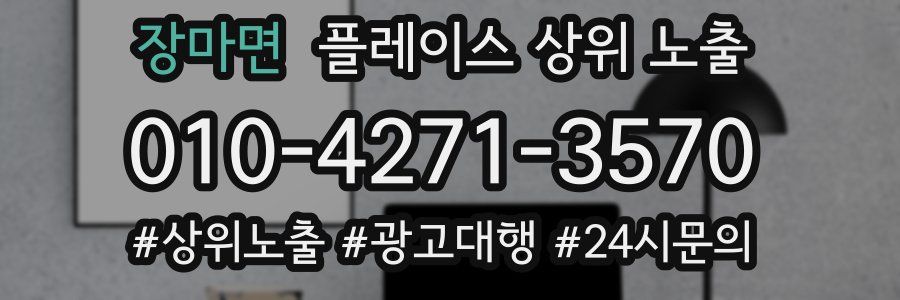 장마면 플레이스 상위 노출