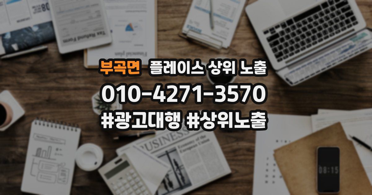 부곡면 플레이스 상위 노출