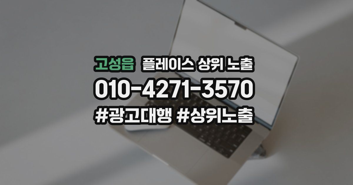 고성읍 플레이스 상위 노출