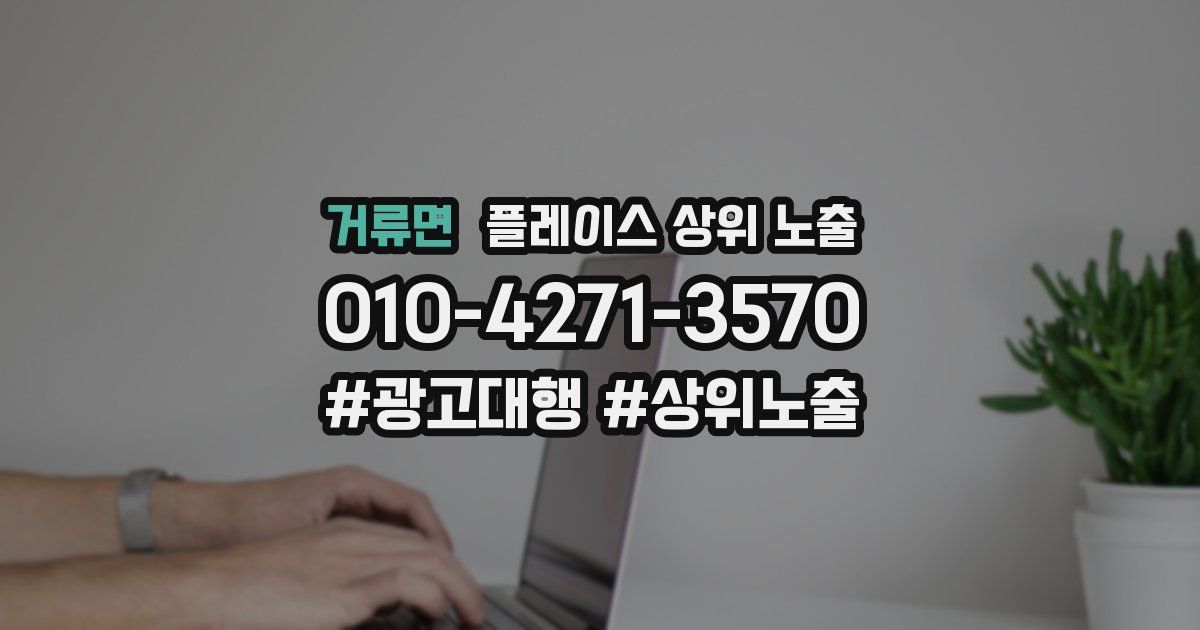 거류면 플레이스 상위 노출