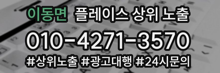이동면 플레이스 상위 노출