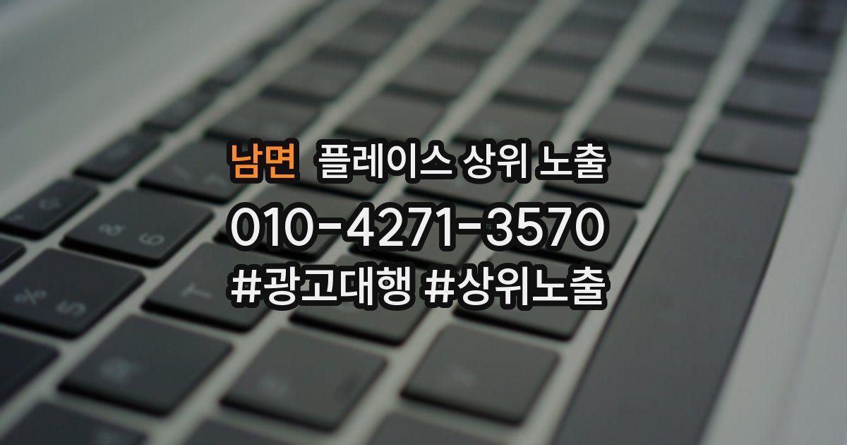 남면 플레이스 상위 노출