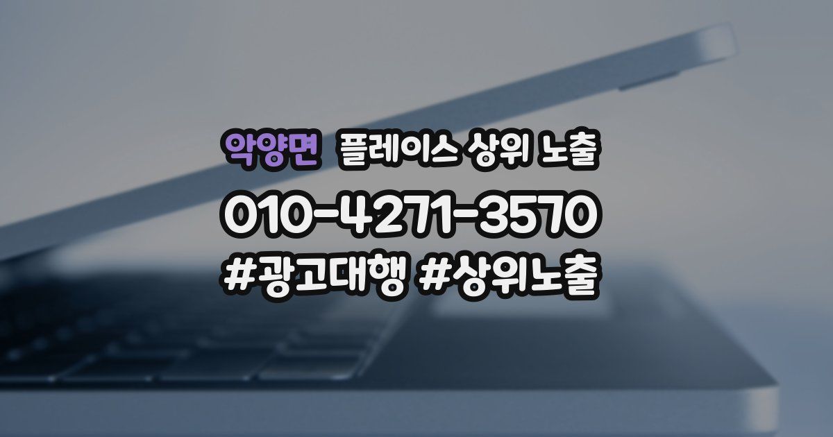악양면 플레이스 상위 노출