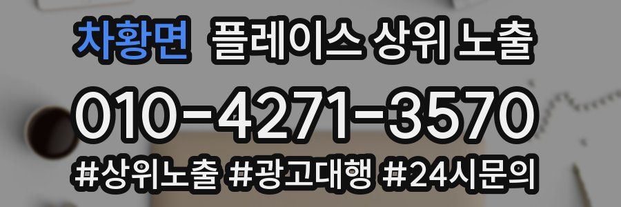 차황면 플레이스 상위 노출
