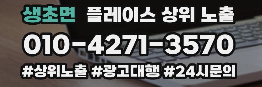 생초면 플레이스 상위 노출