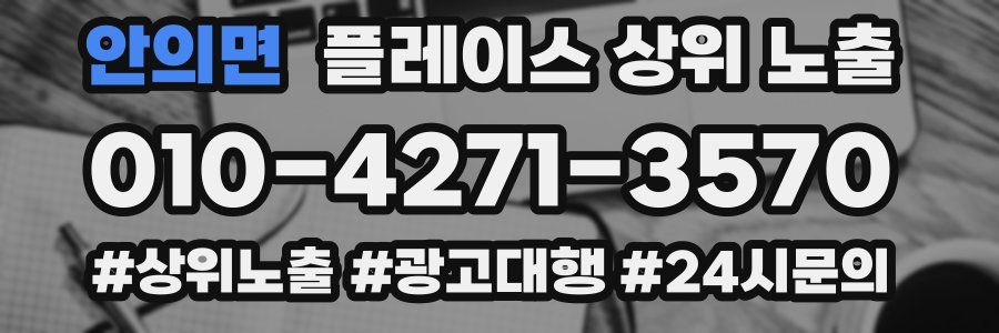 안의면 플레이스 상위 노출