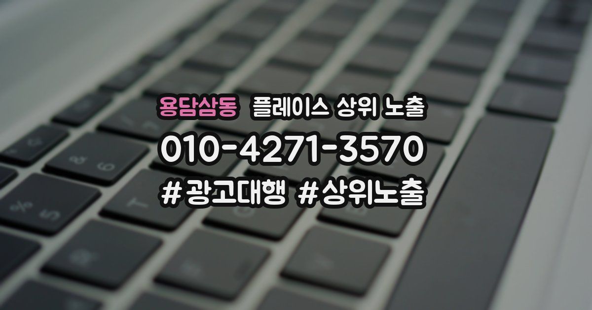 용담삼동 플레이스 상위 노출