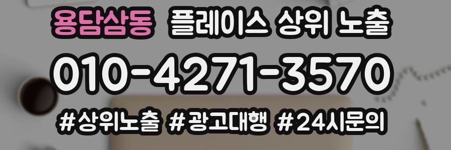 용담삼동 플레이스 상위 노출