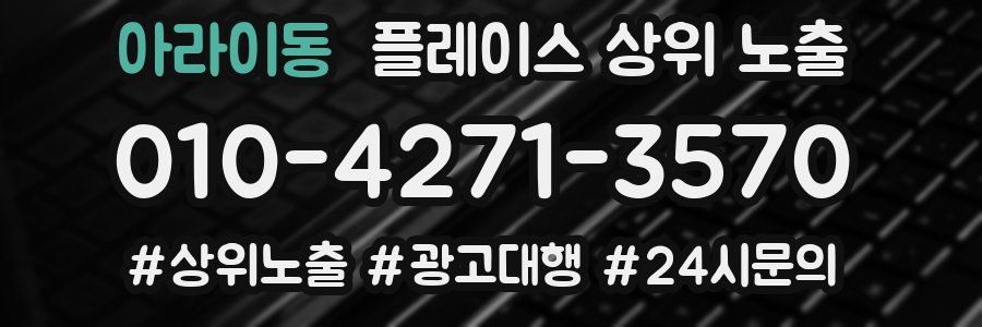 아라이동 플레이스 상위 노출
