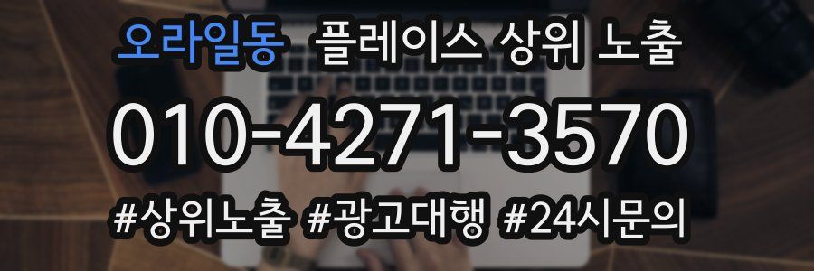 오라일동 플레이스 상위 노출