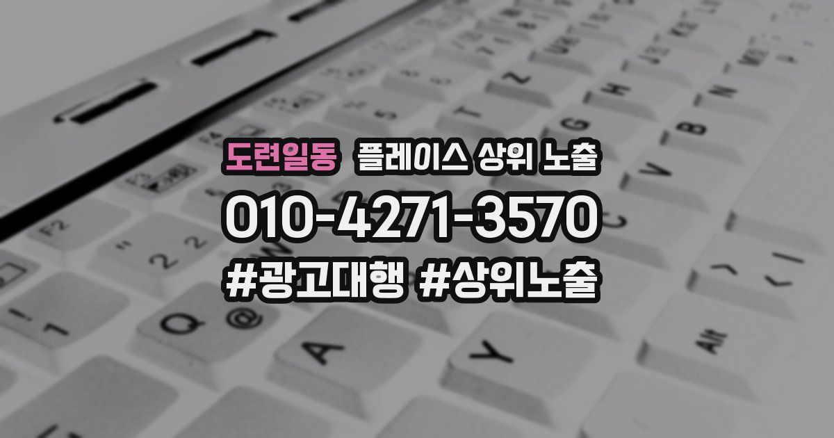 도련일동 플레이스 상위 노출