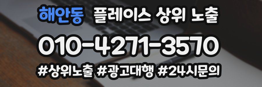 해안동 플레이스 상위 노출