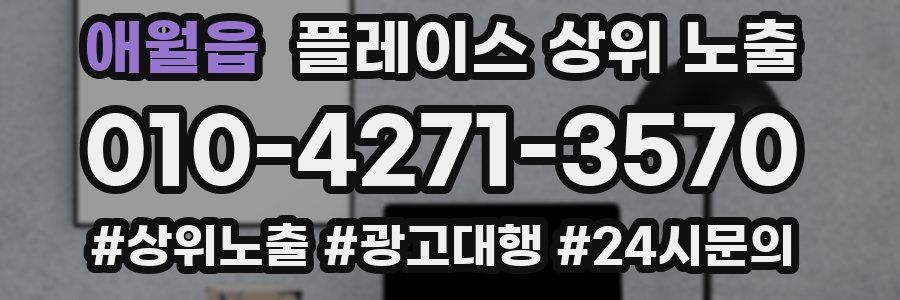 애월읍 플레이스 상위 노출
