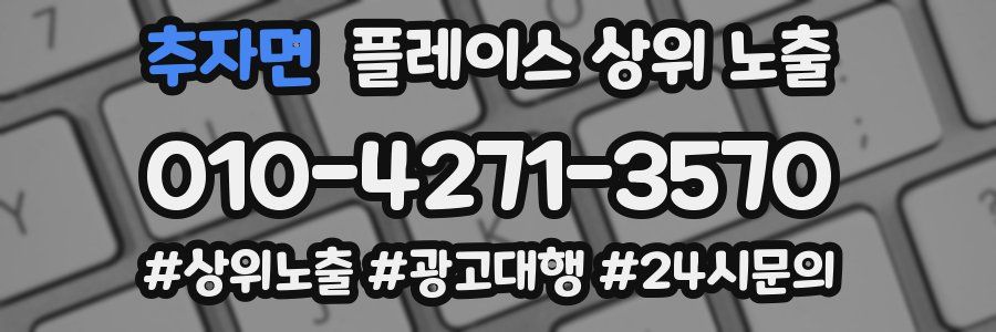 추자면 플레이스 상위 노출