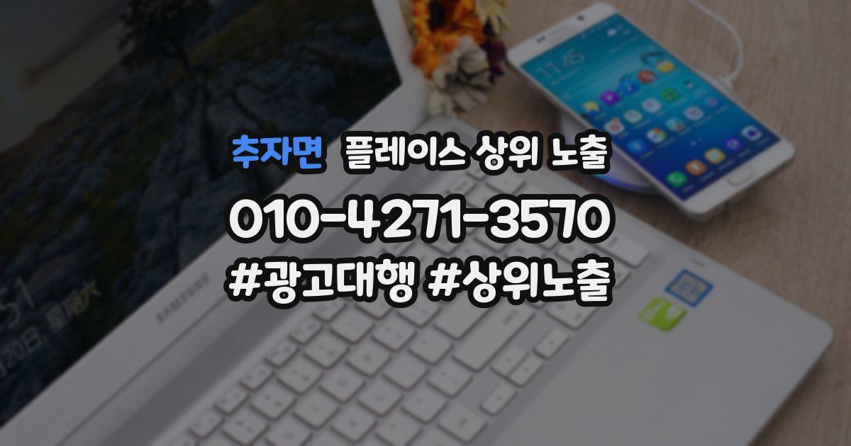 추자면 플레이스 상위 노출