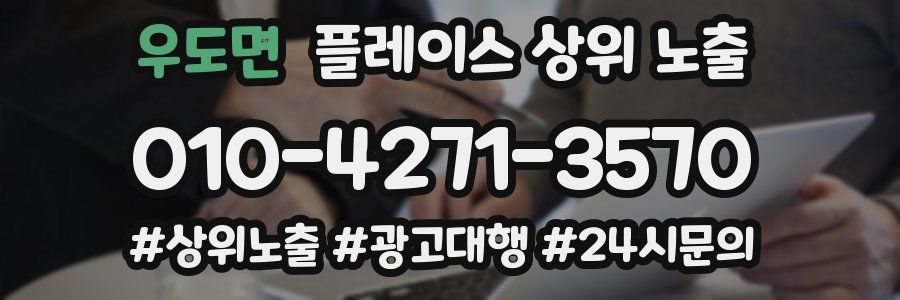 우도면 플레이스 상위 노출