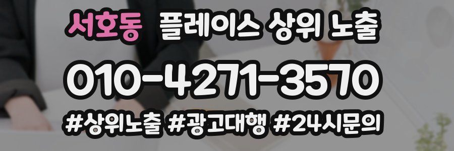 서호동 플레이스 상위 노출