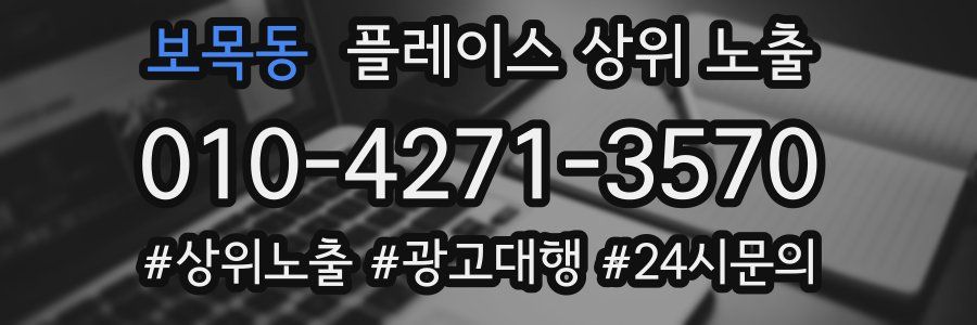 보목동 플레이스 상위 노출