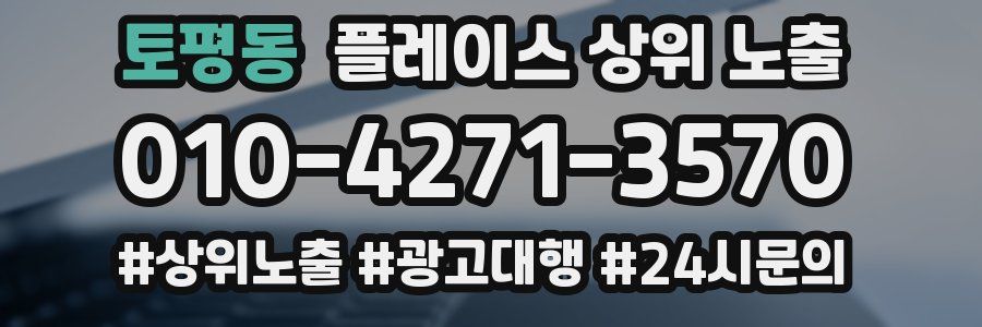 토평동 플레이스 상위 노출