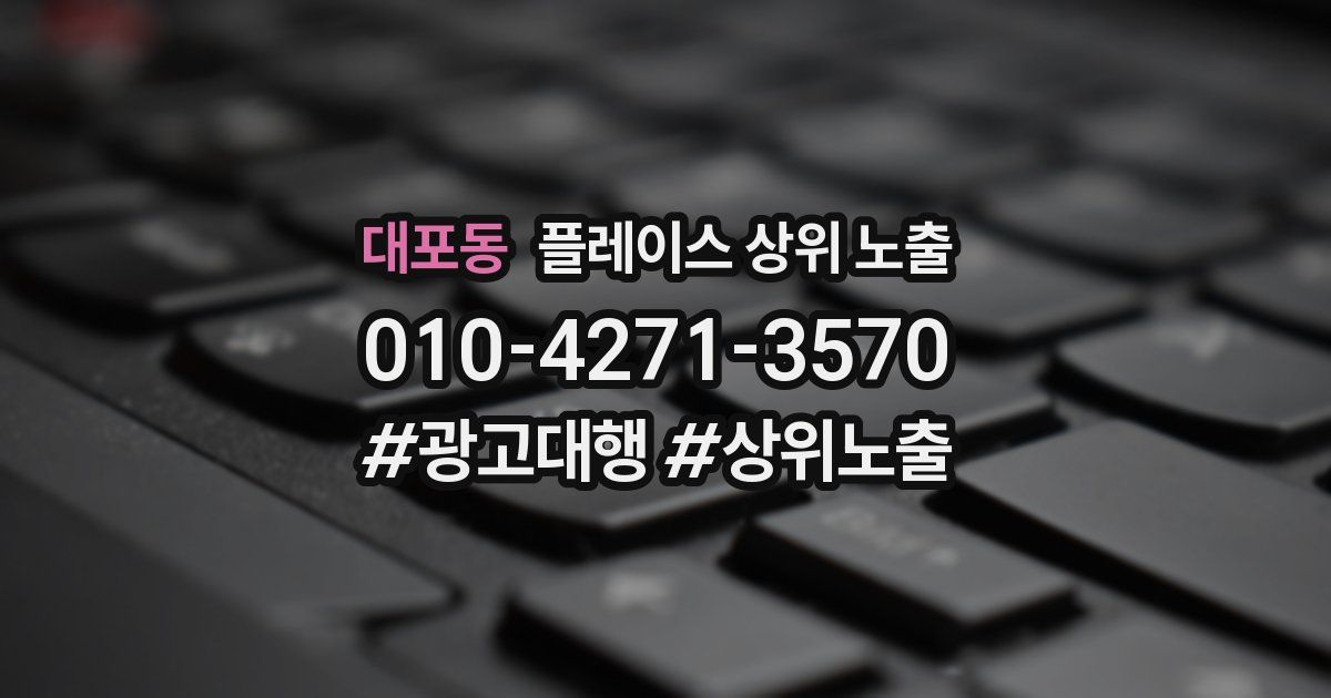 대포동 플레이스 상위 노출