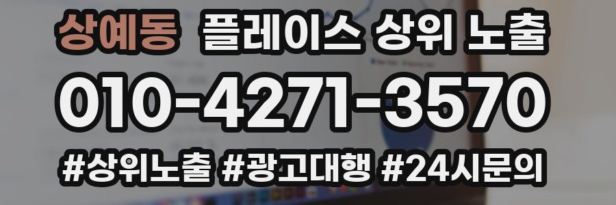 상예동 플레이스 상위 노출