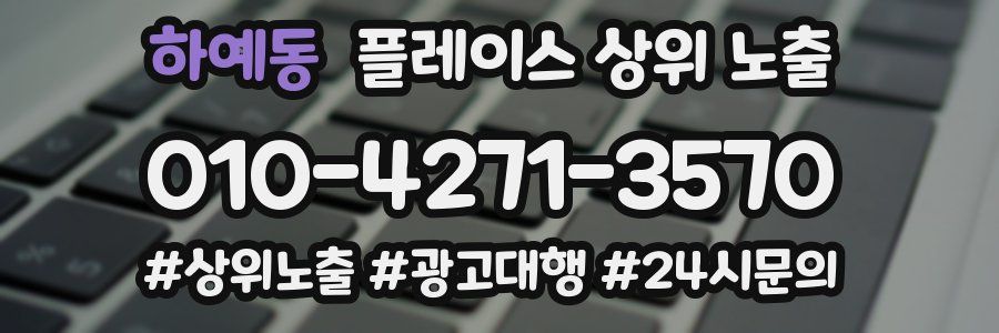 하예동 플레이스 상위 노출