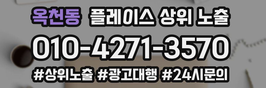 옥천동 플레이스 상위 노출