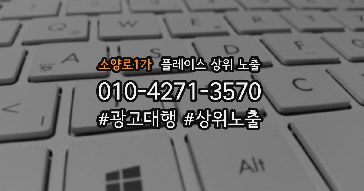 소양로1가 플레이스 상위 노출