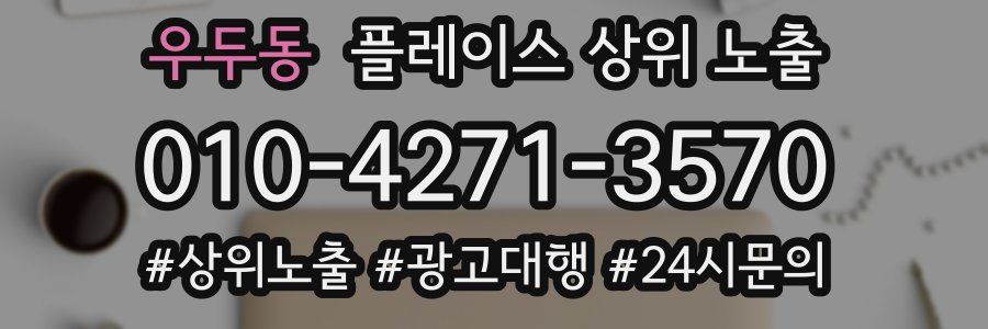 우두동 플레이스 상위 노출