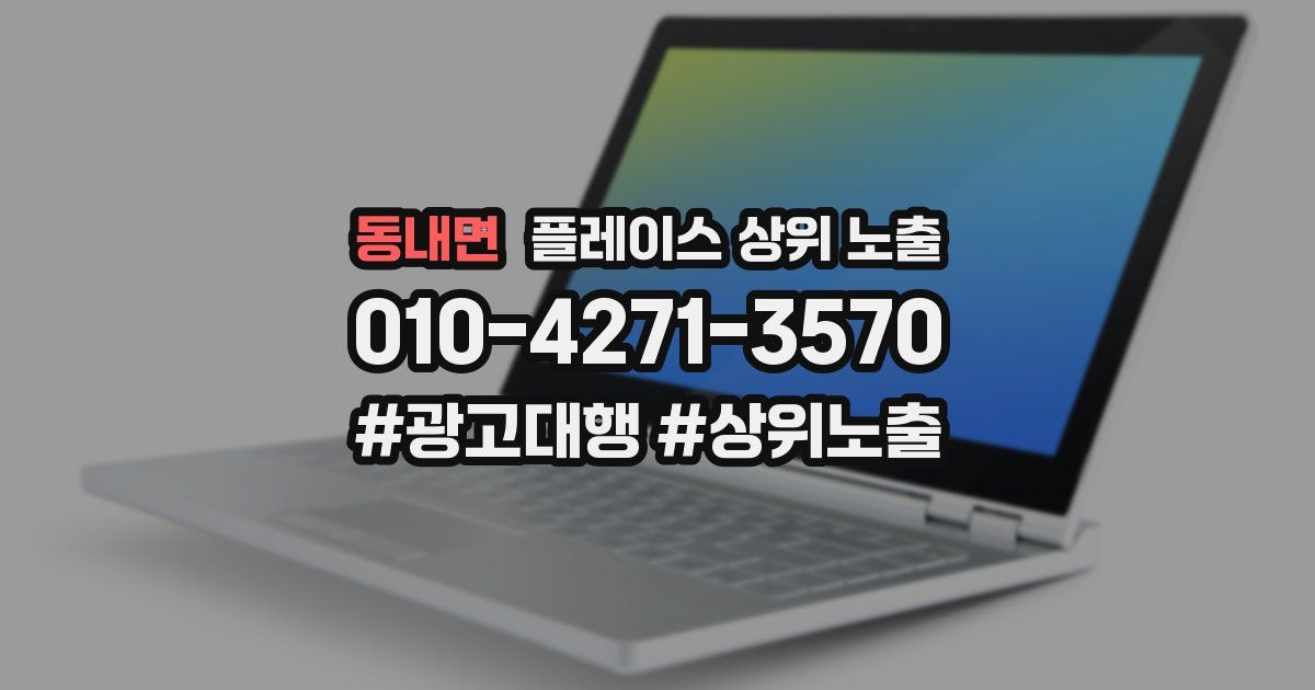 동내면 플레이스 상위 노출