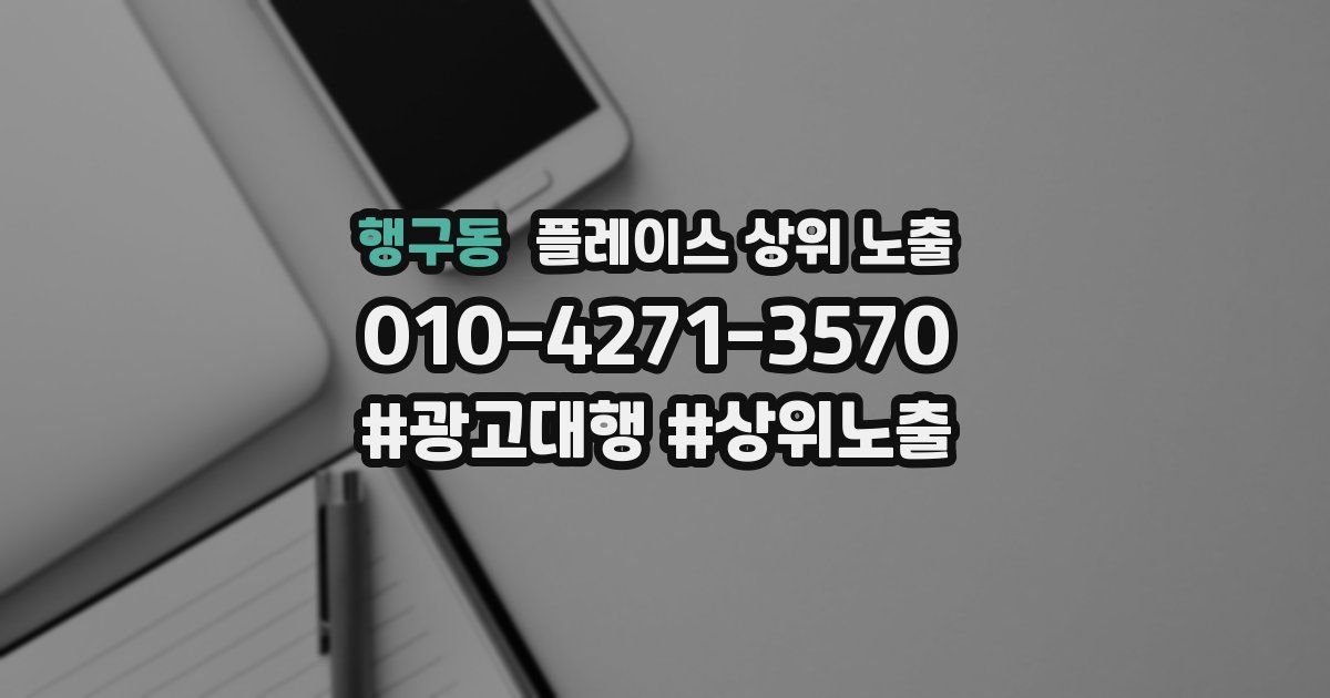 행구동 플레이스 상위 노출