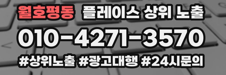 월호평동 플레이스 상위 노출