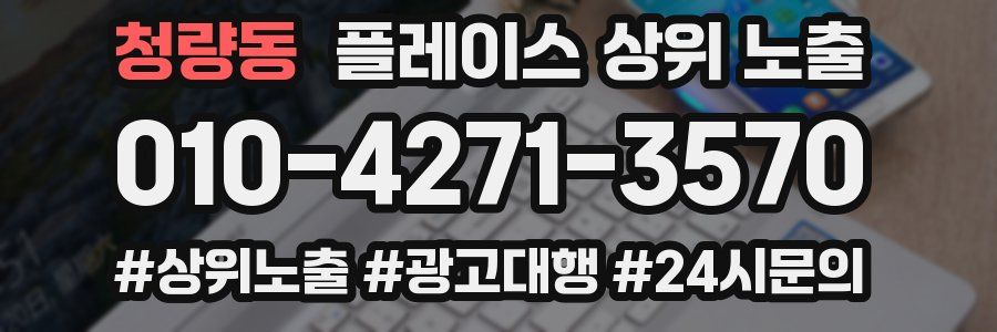 청량동 플레이스 상위 노출